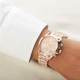 Buy Shop Michael Kors Bradshaw Chronograph Rose Gold Dial Rose Gold Steel Strap Watch for Women - MK5799 USA Online