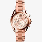Buy Shop Michael Kors Bradshaw Chronograph Rose Gold Dial Rose Gold Steel Strap Watch for Women - MK5799 USA Online