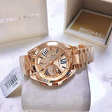 Buy Shop Michael Kors Bradshaw Chronograph Rose Gold Dial Rose Gold Steel Strap Watch For Women - MK6321 USA Online