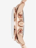 Buy Shop Michael Kors Bradshaw Chronograph Rose Gold Dial Rose Gold Steel Strap Watch For Women - MK6321 USA Online