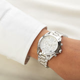 Buy Shop Michael Kors Bradshaw Chronograph Silver Dial Silver Steel Strap Watch for Women - MK6174 USA Online