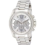 Buy Shop Michael Kors Bradshaw Chronograph Silver Dial Silver Steel Strap Watch For Women - MK6537 USA Online