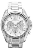 Buy Shop Michael Kors Bradshaw Chronograph Silver Dial Silver Steel Strap Watch For Women - MK6537 USA Online