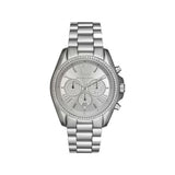 Buy Shop Michael Kors Bradshaw Chronograph Silver Dial Silver Steel Strap Watch For Women - MK6537 USA Online