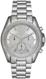 Buy Shop Michael Kors Bradshaw Chronograph Silver Dial Silver Steel Strap Watch For Women - MK6537 USA Online