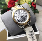 Buy Shop Michael Kors Bradshaw Chronograph Silver Dial Two Tone Steel Strap Watch For Women - MK5855 USA Online