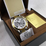 Buy Shop Michael Kors Bradshaw Chronograph Silver Dial Two Tone Steel Strap Watch For Women - MK5855 USA Online