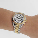 Buy Shop Michael Kors Bradshaw Chronograph Silver Dial Two Tone Steel Strap Watch For Women - MK5912 USA Online