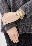 Buy Shop Michael Kors Bradshaw Chronograph White Dial Gold Steel Strap Watch For Women - MK6266 USA Online