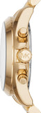 Buy Shop Michael Kors Bradshaw Chronograph White Dial Gold Steel Strap Watch For Women - MK6266 USA Online