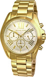 Buy Shop Michael Kors Bradshaw Chronograph White Dial Gold Steel Strap Watch For Women - MK6266 USA Online