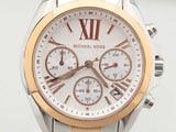 Buy Shop Michael Kors Bradshaw Chronograph White Dial Two Tone Steel Strap Watch For Women - MK7258 USA Online