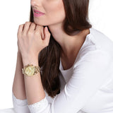 Buy Shop Michael Kors Bradshaw Gold Dial Gold Steel Strap Watch for Women - MK5798 USA Online