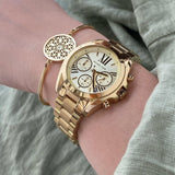 Buy Shop Michael Kors Bradshaw Gold Dial Gold Steel Strap Watch for Women - MK5798 USA Online