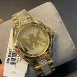 Buy Shop Michael Kors Bradshaw Gold Dial Gold Steel Strap Watch for Women - MK6487 USA Online