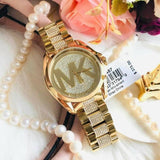 Buy Shop Michael Kors Bradshaw Gold Dial Gold Steel Strap Watch for Women - MK6487 USA Online