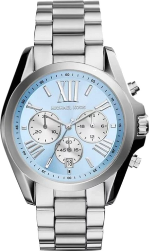 Buy Shop Michael Kors Bradshaw Chronograph Blue Dial Silver Steel Strap Watch For Women - MK6099 USA Online