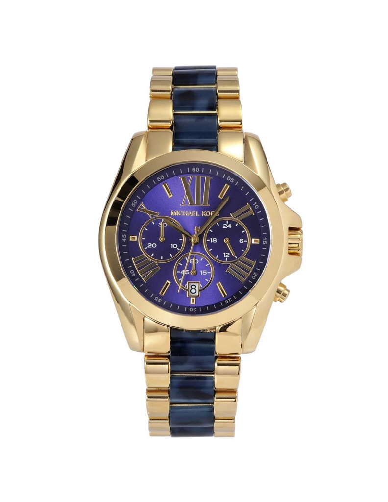 Buy Shop Michael Kors Bradshaw Navy Blue Dial Two Tone Steel Strap Watch for Women - MK6268 USA Online