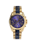 Buy Shop Michael Kors Bradshaw Navy Blue Dial Two Tone Steel Strap Watch for Women - MK6268 USA Online