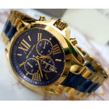 Buy Shop Michael Kors Bradshaw Navy Blue Dial Two Tone Steel Strap Watch for Women - MK6268 USA Online
