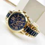 Buy Shop Michael Kors Bradshaw Navy Blue Dial Two Tone Steel Strap Watch for Women - MK6268 USA Online