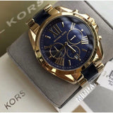 Buy Shop Michael Kors Bradshaw Navy Blue Dial Two Tone Steel Strap Watch for Women - MK6268 USA Online