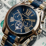 Buy Shop Michael Kors Bradshaw Navy Blue Dial Two Tone Steel Strap Watch for Women - MK6268 USA Online