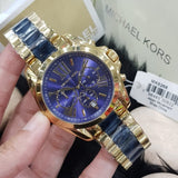 Buy Shop Michael Kors Bradshaw Navy Blue Dial Two Tone Steel Strap Watch for Women - MK6268 USA Online