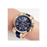 Buy Shop Michael Kors Bradshaw Navy Blue Dial Two Tone Steel Strap Watch for Women - MK6268 USA Online
