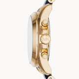 Buy Shop Michael Kors Bradshaw Navy Blue Dial Two Tone Steel Strap Watch for Women - MK6268 USA Online