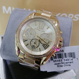 Buy Shop Michael Kors Bradshaw Quartz Gold Dial Gold Steel Strap Watch For Women - MK6538 USA Online