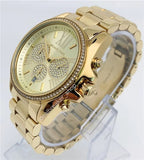 Buy Shop Michael Kors Bradshaw Quartz Gold Dial Gold Steel Strap Watch For Women - MK6538 USA Online