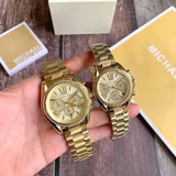 Buy Shop Michael Kors Bradshaw Quartz Gold Dial Gold Steel Strap Watch For Women - MK6538 USA Online