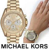 Buy Shop Michael Kors Bradshaw Quartz Gold Dial Gold Steel Strap Watch For Women - MK6538 USA Online