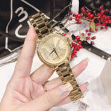 Buy Shop Michael Kors Bradshaw Quartz Gold Dial Gold Steel Strap Watch For Women - MK6555 USA Online