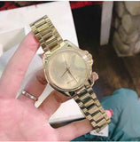Buy Shop Michael Kors Bradshaw Quartz Gold Dial Gold Steel Strap Watch For Women - MK6555 USA Online