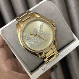 Buy Shop Michael Kors Bradshaw Quartz Gold Dial Gold Steel Strap Watch For Women - MK6555 USA Online