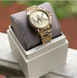 Buy Shop Michael Kors Bradshaw Quartz Gold Dial Gold Steel Strap Watch For Women - MK6555 USA Online
