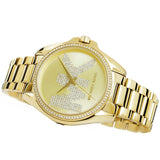 Buy Shop Michael Kors Bradshaw Quartz Gold Dial Gold Steel Strap Watch For Women - MK6555 USA Online