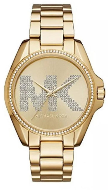 Buy Shop Michael Kors Bradshaw Quartz Gold Dial Gold Steel Strap Watch For Women - MK6555 USA Online