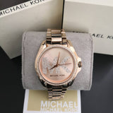 Buy Shop Michael Kors Bradshaw Quartz Rose Gold Dial Rose Gold Steel Strap Watch For Women - MK6556 USA Online