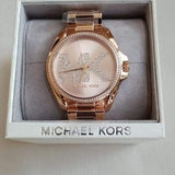 Buy Shop Michael Kors Bradshaw Quartz Rose Gold Dial Rose Gold Steel Strap Watch For Women - MK6556 USA Online