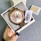 Buy Shop Michael Kors Bradshaw Quartz Rose Gold Dial Rose Gold Steel Strap Watch For Women - MK6556 USA Online