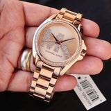 Buy Shop Michael Kors Bradshaw Quartz Rose Gold Dial Rose Gold Steel Strap Watch For Women - MK6556 USA Online