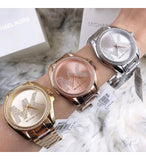 Buy Shop Michael Kors Bradshaw Quartz Rose Gold Dial Rose Gold Steel Strap Watch For Women - MK6556 USA Online