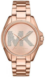 Buy Shop Michael Kors Bradshaw Quartz Rose Gold Dial Rose Gold Steel Strap Watch For Women - MK6556 USA Online