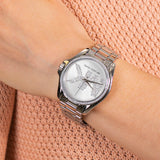 Buy Shop Michael Kors Bradshaw Quartz Silver Dial Silver Steel Strap Watch For Women - MK6554 USA Online