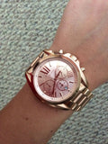 Buy Shop Michael Kors Bradshaw Rose Gold Dial Rose Gold Steel Strap Watch for Women - MK5503 USA Online