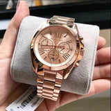 Buy Shop Michael Kors Bradshaw Rose Gold Dial Rose Gold Steel Strap Watch for Women - MK5503 USA Online