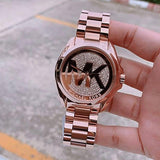Buy Shop Michael Kors Bradshaw Rose Gold Dial Rose Gold Steel Strap Watch for Women - MK6437 USA Online
